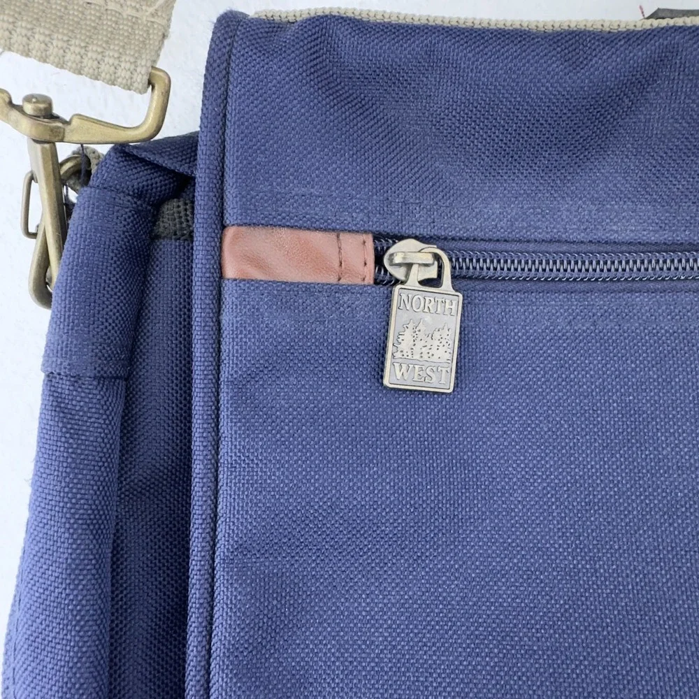 ING North West Expandable‎ Laptop Messenger Bag Blue Shoulder Briefcase